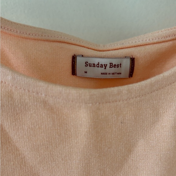 Sunday Best Aritzia Peach Crop Top - Picture 2 of 7